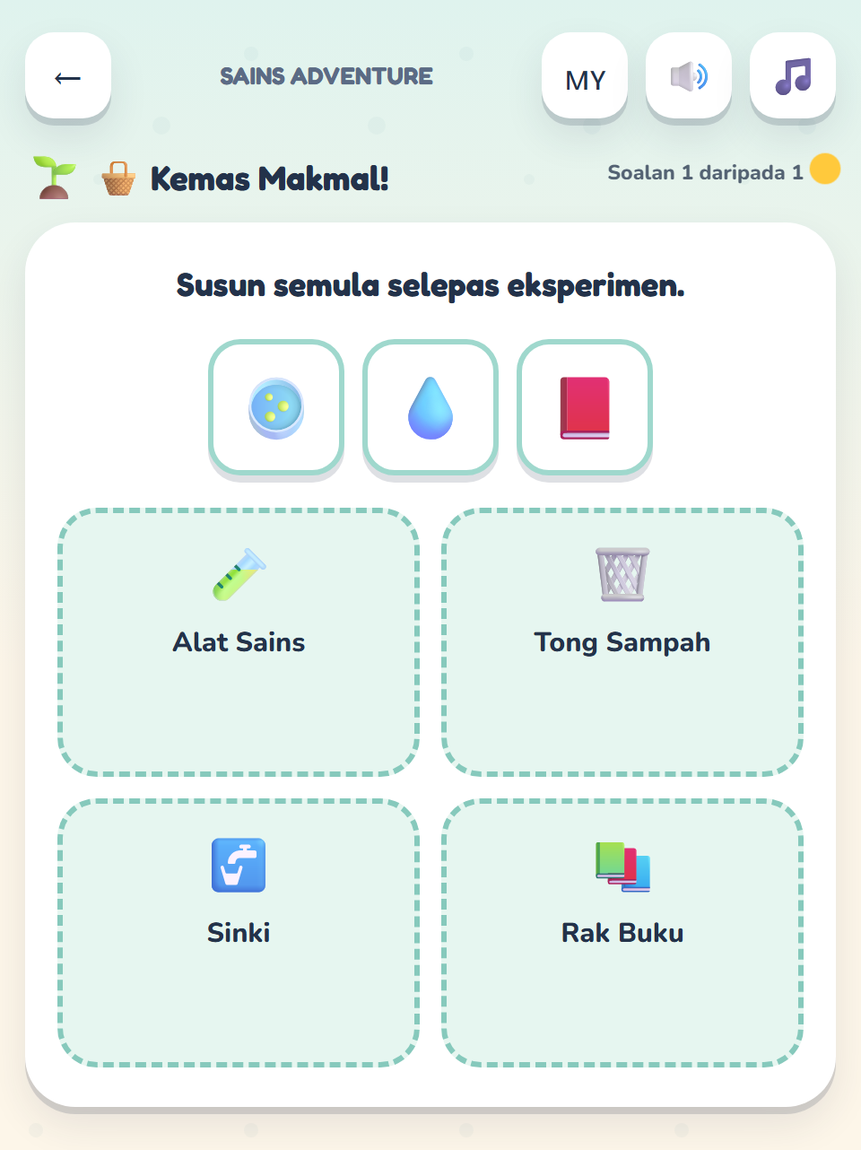 Permainan sedang dimainkan
